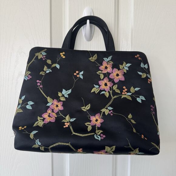 Vintage Neiman Marcus Collection Embroidered Travel Toiletry Bag Make Up Case - Picture 11 of 12